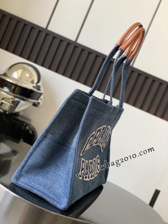 Celine專櫃2023新款牛仔藍Tote Cacbs牛仔藍托特包 賽琳丹尼藍大購物袋 sldj2295